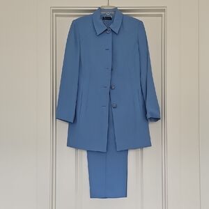 EUC Karen Scott Blue Coat and Pants Set